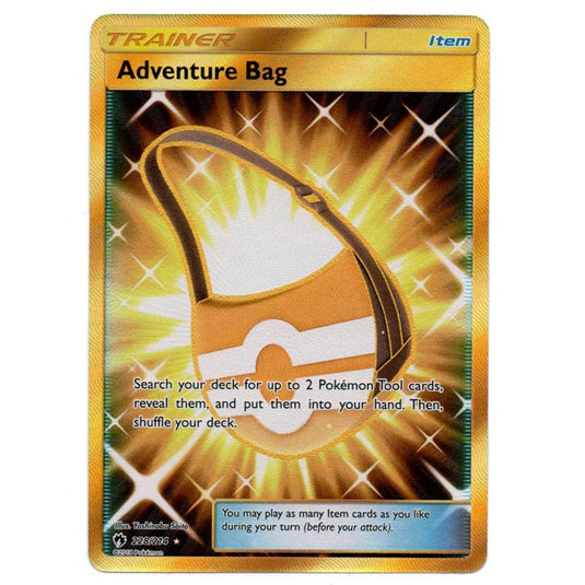 adventure bag pokemon card 2018 Lost Thunder #228 Full ART Secret Rare NM Adjusts to the perfect angle for the best multiplayer experience then folds up for transport to your next battle Adventure Bag - Alter Genesis