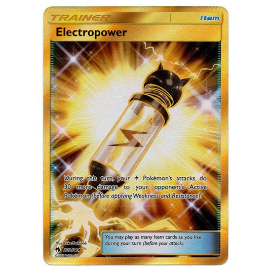 Pokemon - Sun & Moon - Lost Thunder - Electropower (Secret Rare) - 232/214