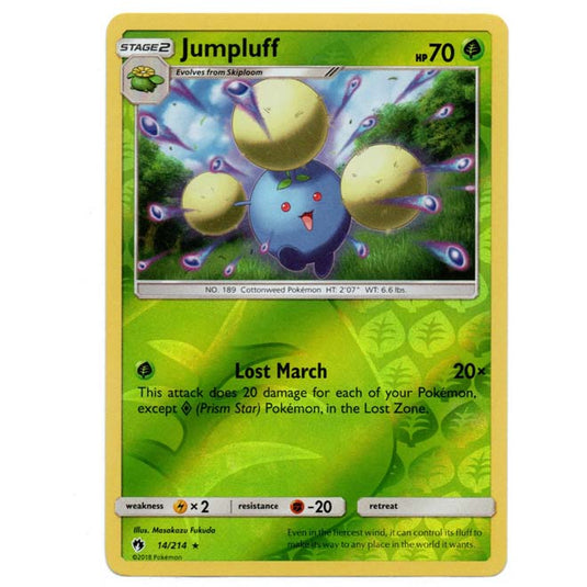 Pokemon - Sun & Moon - Lost Thunder - (Reverse Holo) - Jumpluff - 14/214