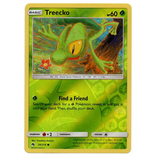 Pokemon - Sun & Moon - Lost Thunder - (Reverse Holo) - Treecko - 20/214