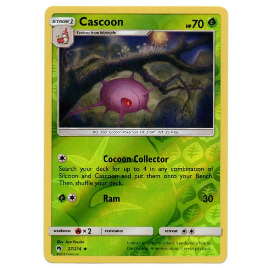 Pokemon - Sun & Moon - Lost Thunder - (Reverse Holo) - Cascoon - 27/214