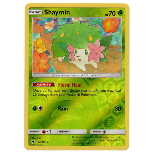 Pokemon - Sun & Moon - Lost Thunder - (Reverse Holo) - Shaymin - 33/214