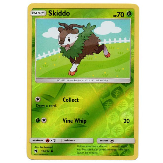 Pokemon - Sun & Moon - Lost Thunder - (Reverse Holo) - Skiddo - 35/214