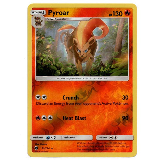 Pokemon - Sun & Moon - Lost Thunder - (Reverse Holo) - Pyroar - 51/214