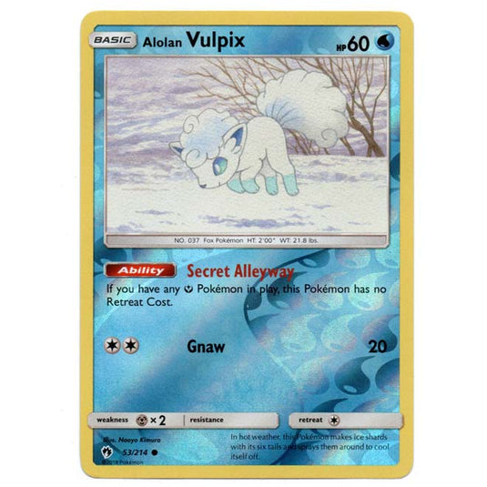 Pokemon - Sun & Moon - Lost Thunder - (Reverse Holo) - Alolan Vulpix - 53/214