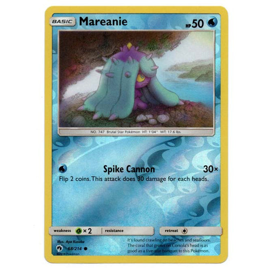 Pokemon - Sun & Moon - Lost Thunder - (Reverse Holo) - Mareanie - 68/214