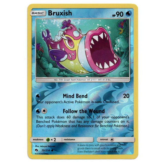 Pokemon - Sun & Moon - Lost Thunder - (Reverse Holo) - Bruxish - 70/214