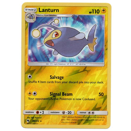 Pokemon - Sun & Moon - Lost Thunder - (Reverse Holo) - Lanturn - 74/214