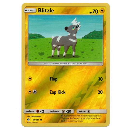 Pokemon - Sun & Moon - Lost Thunder - (Reverse Holo) - Blitzle - 81/214