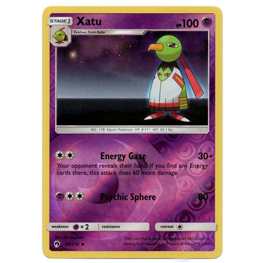 Pokemon - Sun & Moon - Lost Thunder - (Reverse Holo) - Xatu - 88/214