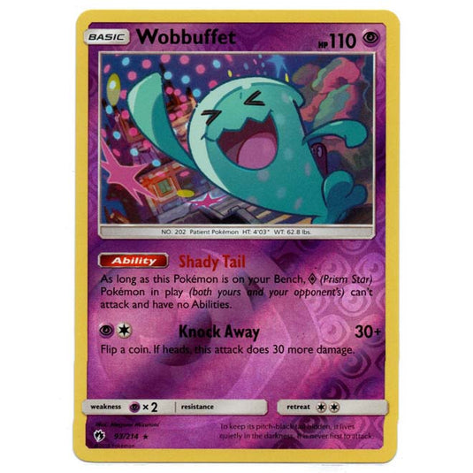 Pokemon - Sun & Moon - Lost Thunder - (Reverse Holo) - Wobbuffet - 93/214