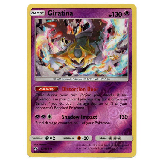 Pokemon - Sun & Moon - Lost Thunder - (Reverse Holo) - Giratina - 97/214