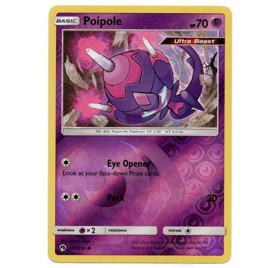 Pokemon - Sun & Moon - Lost Thunder - (Reverse Holo) - Poipole - 107/214