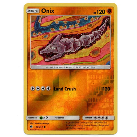 Pokemon - Sun & Moon - Lost Thunder - (Reverse Holo) - Onix - 109/214