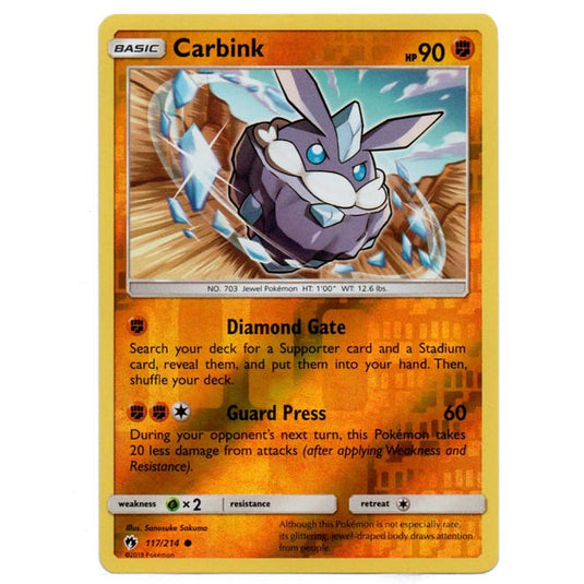 Pokemon - Sun & Moon - Lost Thunder - (Reverse Holo) - Carbink - 117/214