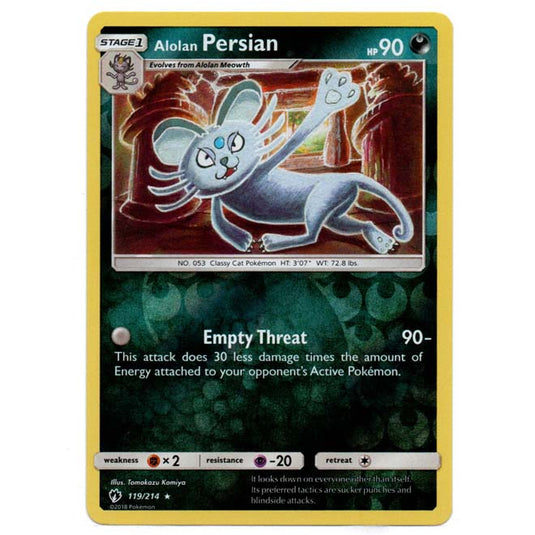 Pokemon - Sun & Moon - Lost Thunder - (Reverse Holo) - Alolan Persian - 119/214