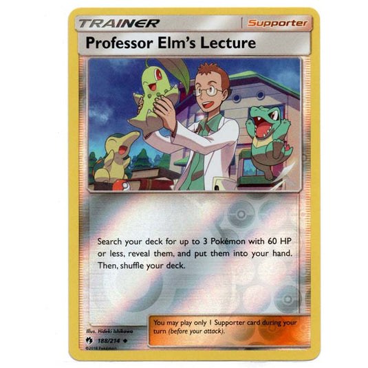 Pokemon - Sun & Moon - Lost Thunder - (Reverse Holo) - Professor Elm's Lecture - 188/214