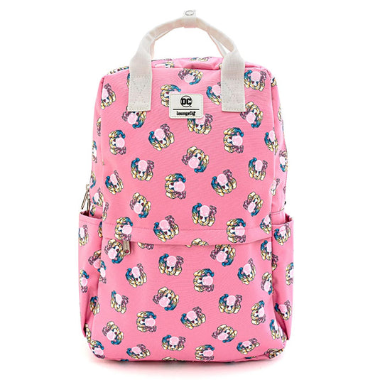 Loungefly - Harley Quinn Bubble Gum AOP Nylon Square Backpack