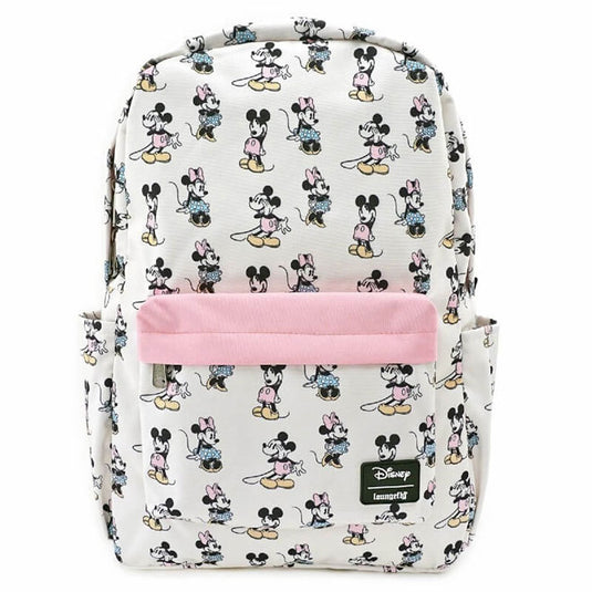 Loungefly - Pastel Minnie Mickey AOP Nylon Backpack