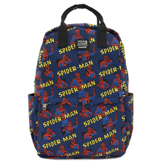 Loungefly - Spider-Man AOP Square Nylon Backpack