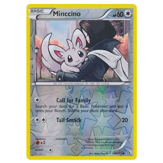 Pokemon - Black & White - Legendary Treasures - (Reverse Holo) Minccino - 104/113