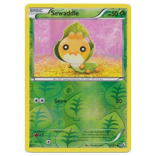 Pokemon - Black & White - Legendary Treasures - (Reverse Holo) Sewaddle - 10/113