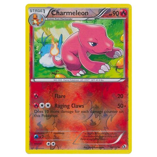 Pokemon - Black & White - Legendary Treasures - (Reverse Holo) Charmeleon - 18/113