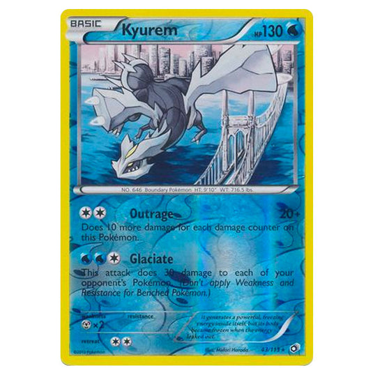 Pokemon - Black & White - Legendary Treasures - (Reverse Holo) Kyurem - 43/113