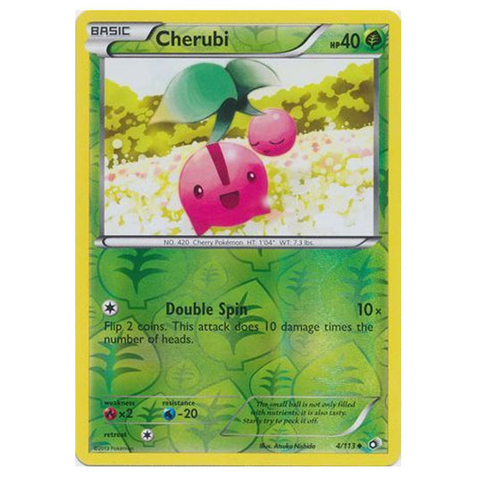 Pokemon - Black & White - Legendary Treasures - (Reverse Holo) Cherubi - 4/113