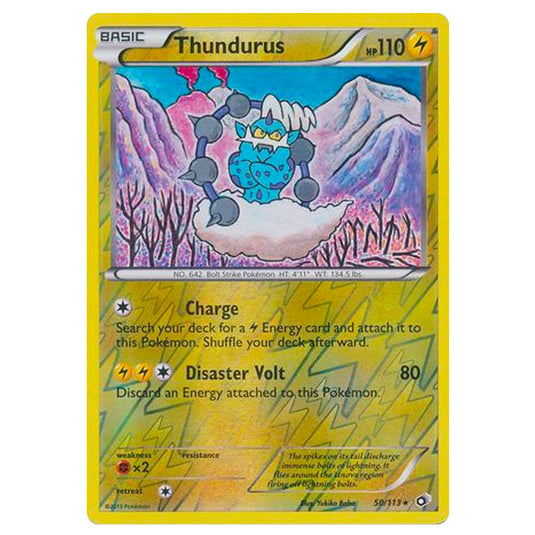 Pokemon - Black & White - Legendary Treasures - (Reverse Holo) Thundurus - 50/113