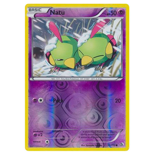 Pokemon - Black & White - Legendary Treasures - (Reverse Holo) Natu - 55/113