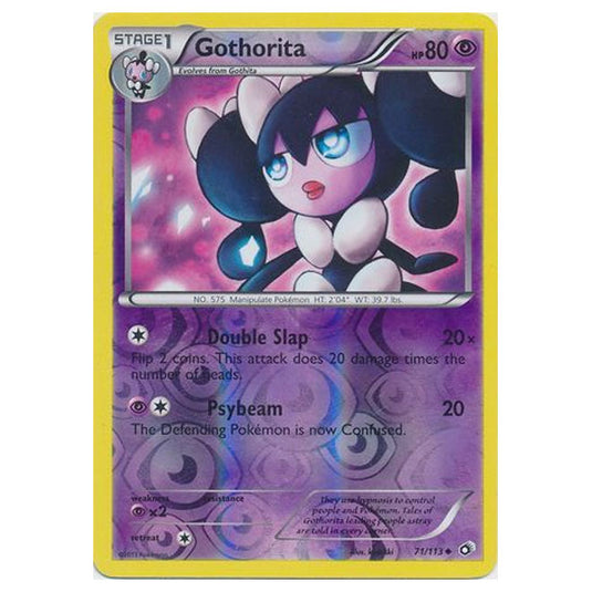 Pokemon - Black & White - Legendary Treasures - (Reverse Holo) Gothorita - 71/113