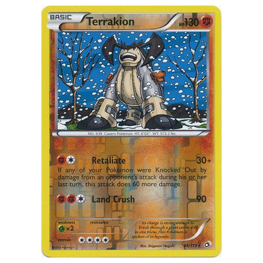 Pokemon - Black & White - Legendary Treasures - (Reverse Holo) Terrakion - 84/113