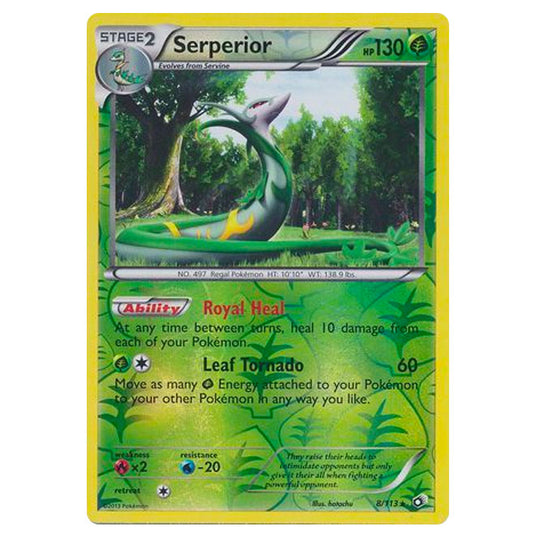 Pokemon - Black & White - Legendary Treasures - (Reverse Holo) Serperior - 8/113