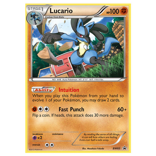 Pokemon - Black & White - BW Black Star Promos - Lucario - BW85