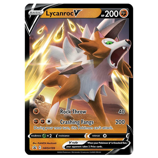 Pokemon - Sword & Shield - SWSH Black Star Promos - Lycanroc V - SWSH199