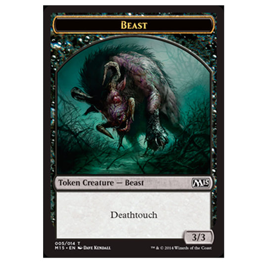 Magic the Gathering - M15 Core Set - Token Creature - Beast 5/14