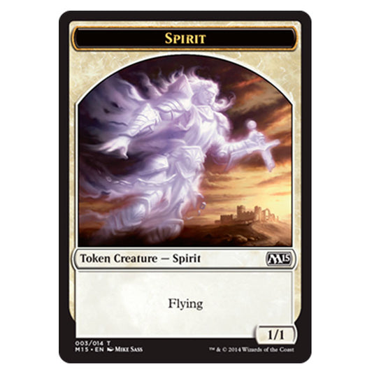 Magic the Gathering - M15 Core Set - Token Creature - Spirit 3/14