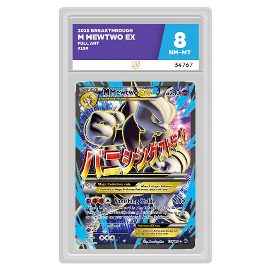 Pokemon - XY - BREAKthrough - M Mewtwo-EX - 159/162 (Ace Label 8 Grade Pokemon - XY - BREAKthrough - M Mewtwo-EX - 159/162 (Ace Label 8 Grade
