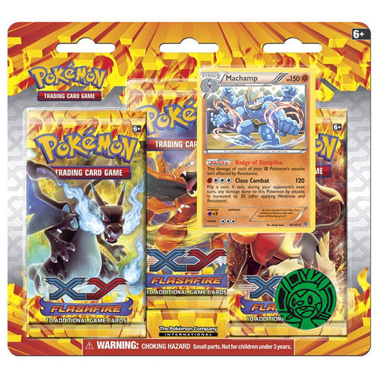 Pokemon - XY Flashfire - Machamp - 3 Pack Blister