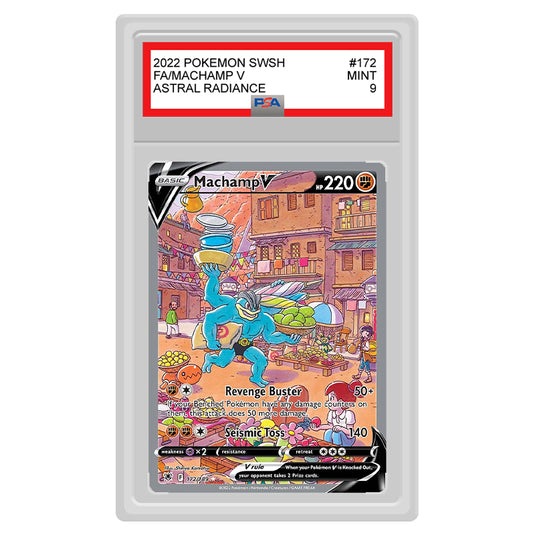 Pokemon - Sword & Shield - Astral Radiance - Machamp V - 172/189 (PSA Pokemon - Sword & Shield - Astral Radiance - Machamp V - 172/189 (PSA