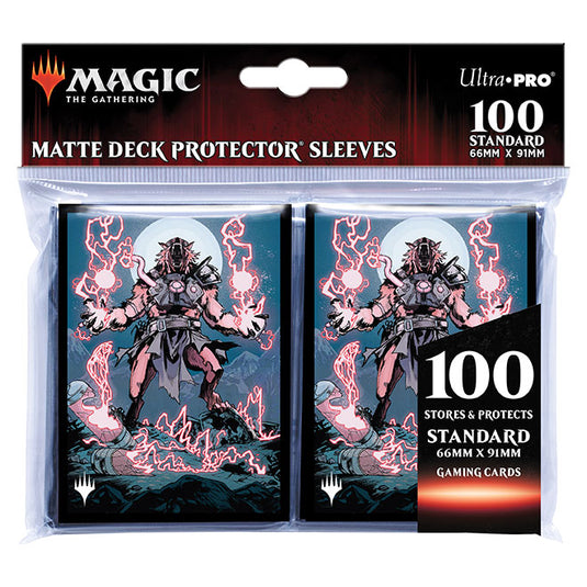 Ultra Pro - Magic the Gathering - Innistrad - Midnight Hunt - Standard Deck Protectors - Storm-Charged Slasher (100 Sleeves)