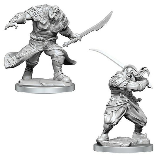 Magic the Gathering - Unpainted Miniatures - Zurgo Helmsmasher & Unyielding Krumar