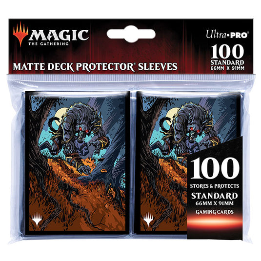 Ultra Pro - Magic the Gathering - Innistrad - Midnight Hunt - Standard Deck Protectors - Moonrage Brute (100 Sleeves)