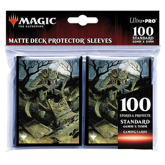 Ultra Pro - Magic the Gathering - Innistrad - Midnight Hunt - Standard Deck Protectors - Graveyard Glutton (100 Sleeves)