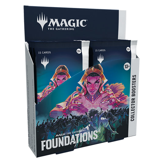 Magic the Gathering Foundations Collector Booster Box angled