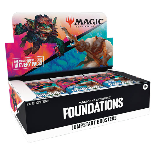 magic the gathering foundations jumpstart booster box angled