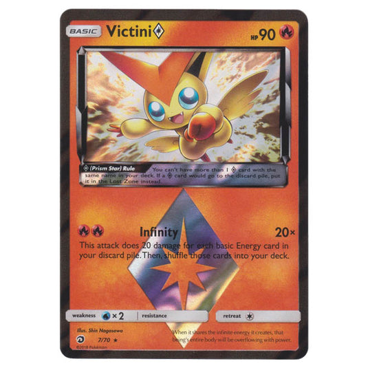 Pokemon - Sun & Moon - Dragon Majesty - Victini (Prism Star) - 7/70