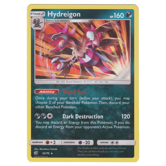 Pokemon - Sun & Moon - Dragon Majesty - Hydreigon - 33/70