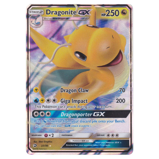 Pokemon - Sun & Moon - Dragon Majesty - Dragonite-GX - 37/70